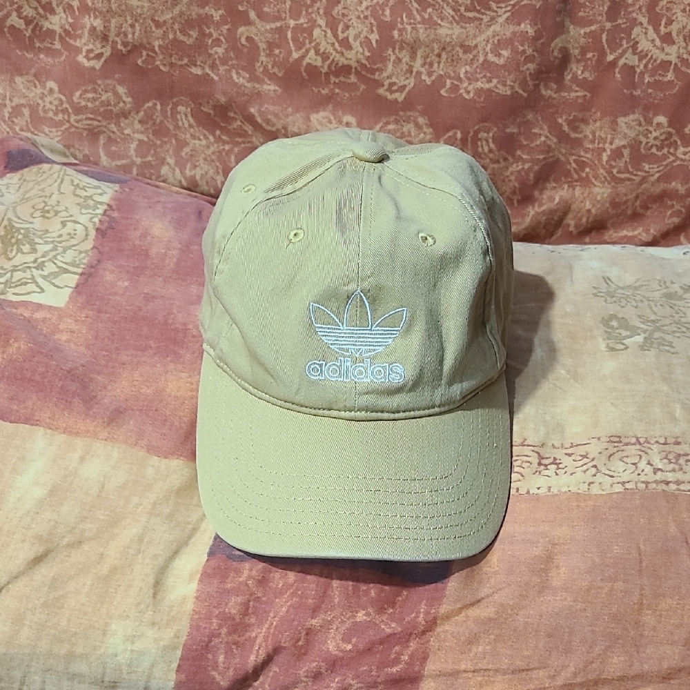 Adidas Light Tan Cap with White Logo
